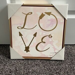 Blush & Gold Love Wall Art
